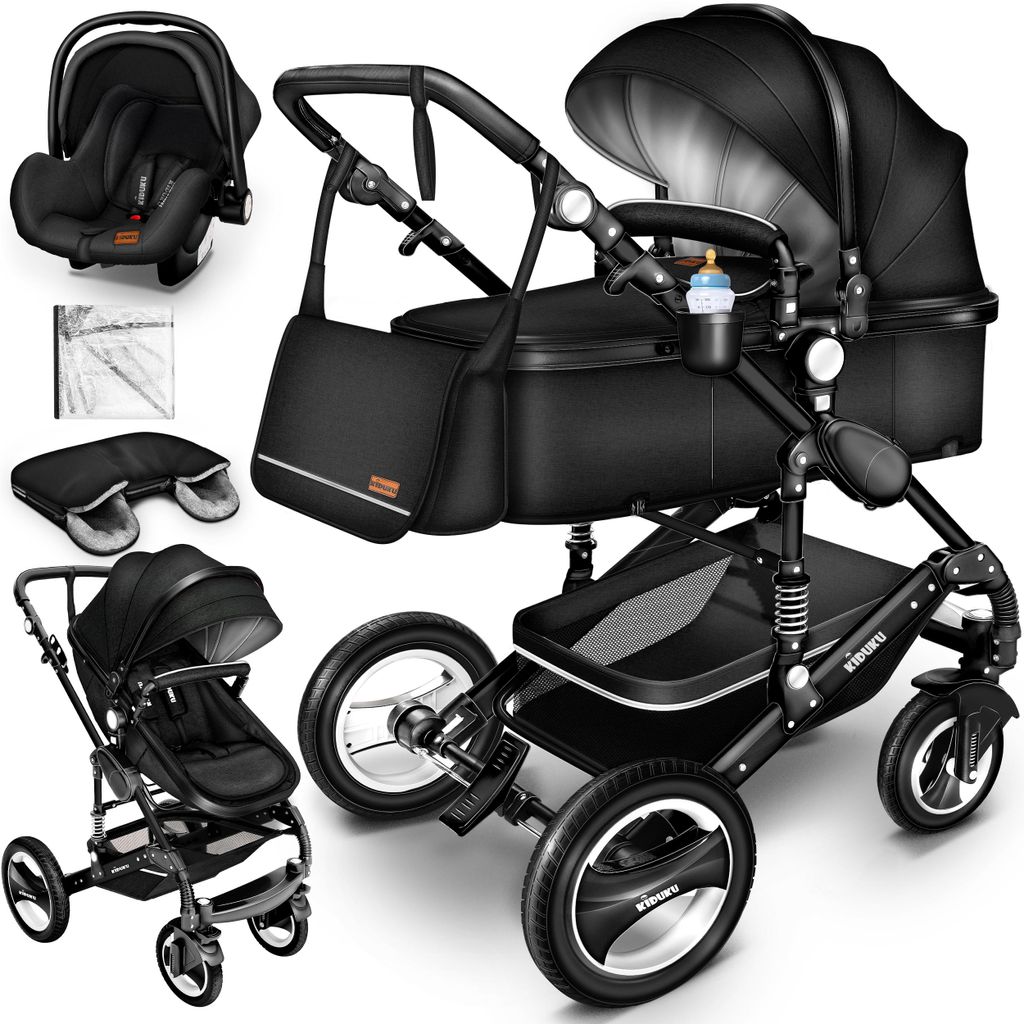 KIDUKU® 3 in 1 Kinderwagen Complete Set | Combi Wandelwagen Productafbeelding 