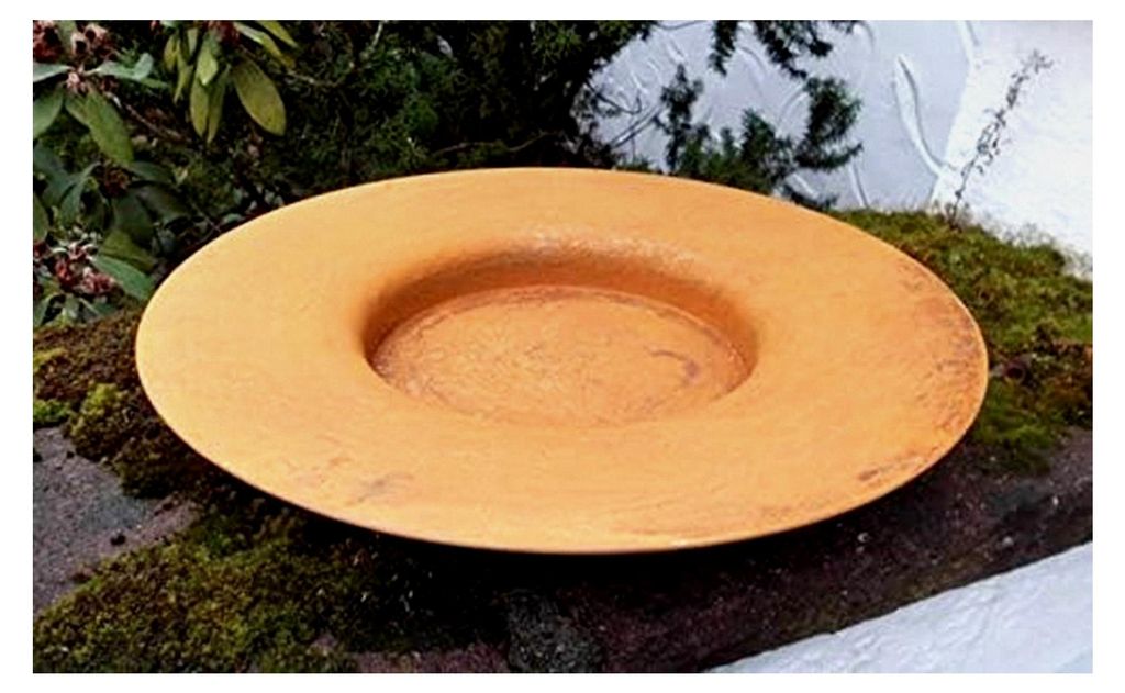 Großer Eisenteller Pflanzschale Dekoschale Rost 47 cm Durchmesser