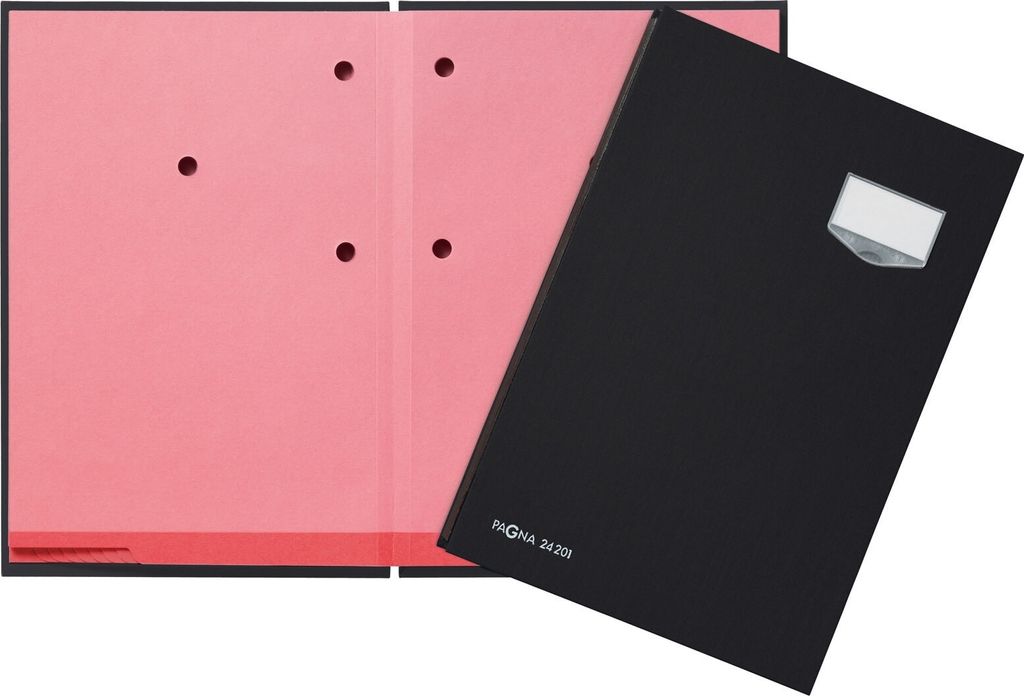 PAGNA Unterschriftenmappe "DE LUXE" DIN A4 20 Fächer schwarz