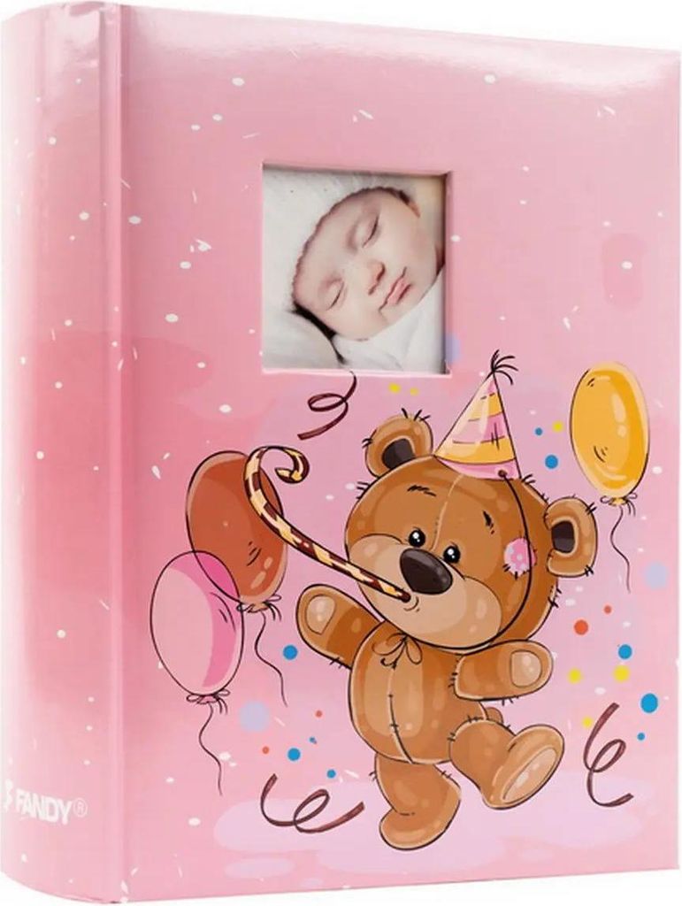 KINDERALBUM, eingenähtes Taschenalbum für 300 Fotos, 10x15 cm, mit der Aufschrift AMUSE 2