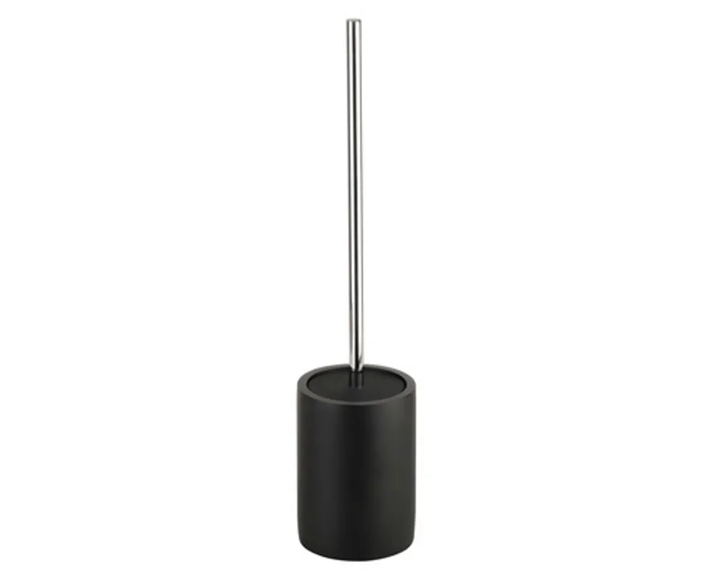 Goupillon WC anti-trace noir mat en résine GAMMA 45,5 cm facile à laver