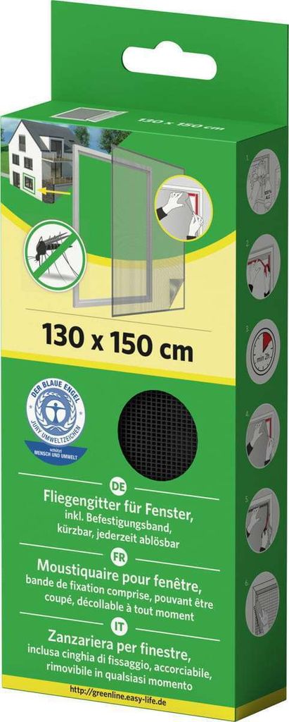 A box of window screen material.