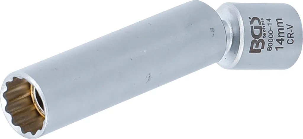 BGS presa per candelette e candele di accensione attacco quadro 10 mm (3/8") SW 14 mm - 80000-14