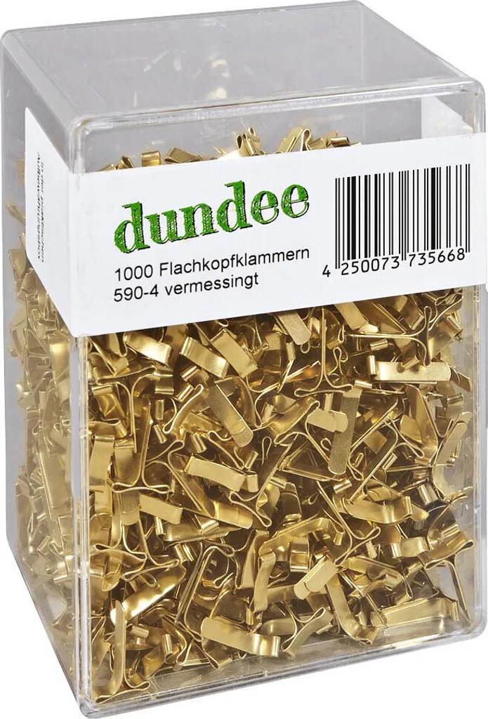 Dundee 1000 Attaches Parisiennes à Tête Plate pour Enveloppes et Courriers