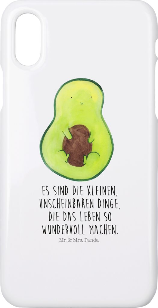 Mr. & Mrs. Panda Iphone 10 Handyhülle Avocado Kern - Weiß - Geschenk, X, Hülle, Wunder, Handy, Frucht, Liebe, Spruch Leben, Case