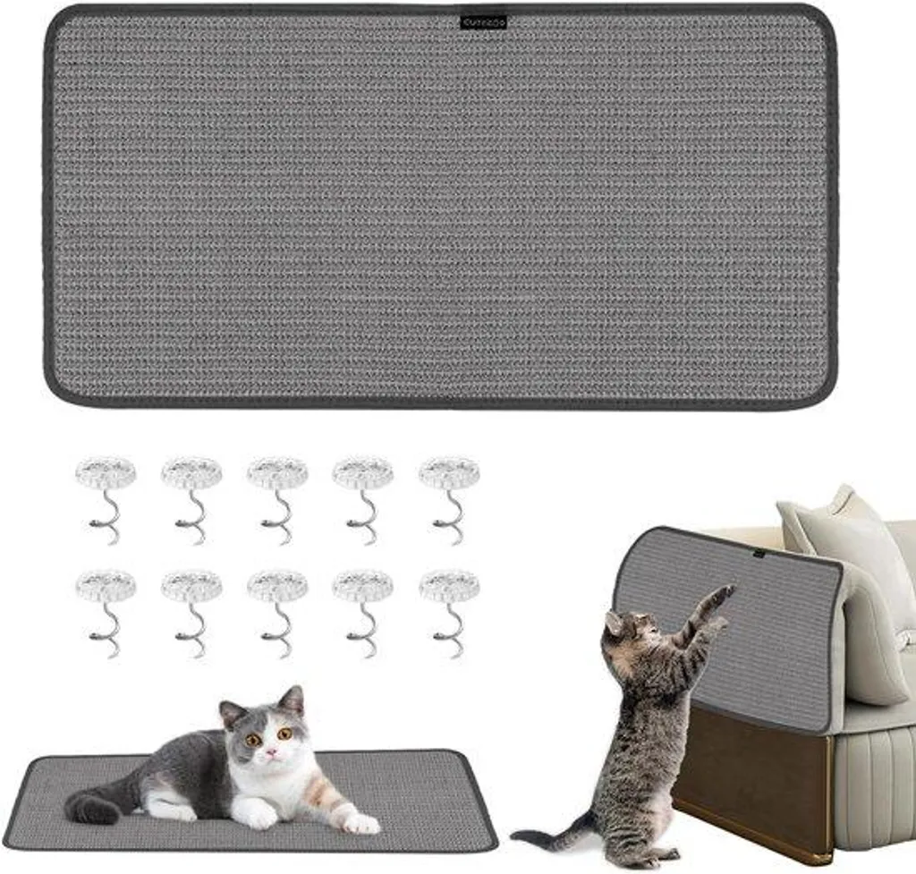 Tapis protection meuble en sisal tressé - 20x60 cm - Anti-griffures chat