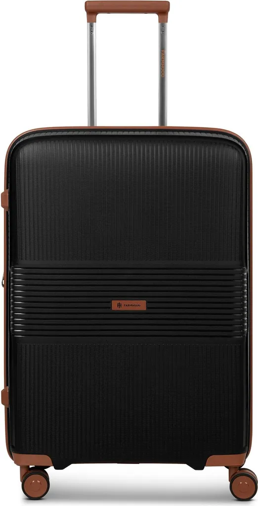 Farmhood Eco Edition 02 Noir : Valise Trolley Légère à Roues Silencieuses