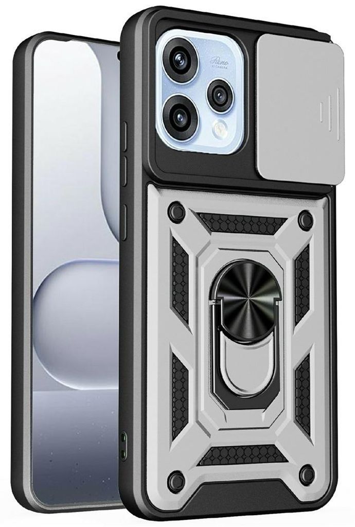 OPPO Reno15 Hülle - Coverup Armor Ring Ständer Back Cover mit Kamera Schutz - Grau
