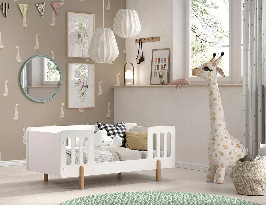 Lit Bébé 70x140 Smile Blanc - Sommeil Sécurisé pour Nuits Sans Stress - 2
