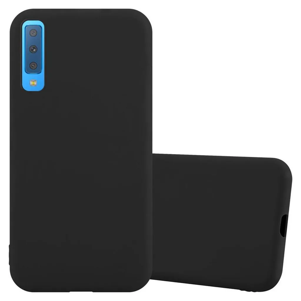Custodia Samsung Galaxy A7 2018 Cadorabo Nera in TPU Silicone Morbido