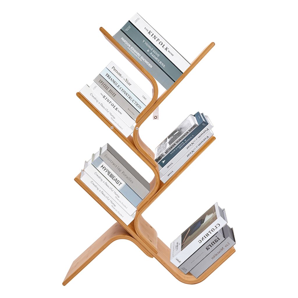 Étagère à livres, étagère à livres en bambou à 5 étages au Image du produit 