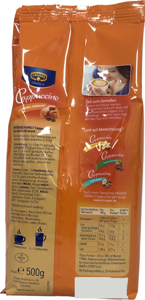 Krüger Family Cappuccino Caramel-Krokant | 500-g-Beutel Produktbild 7