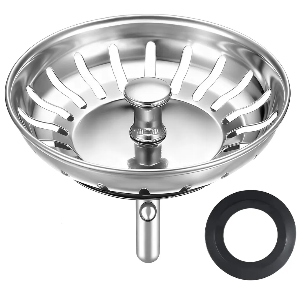 Finis les bouchages avec ce bouchon évier Ø 82 mm et tamis filtrant