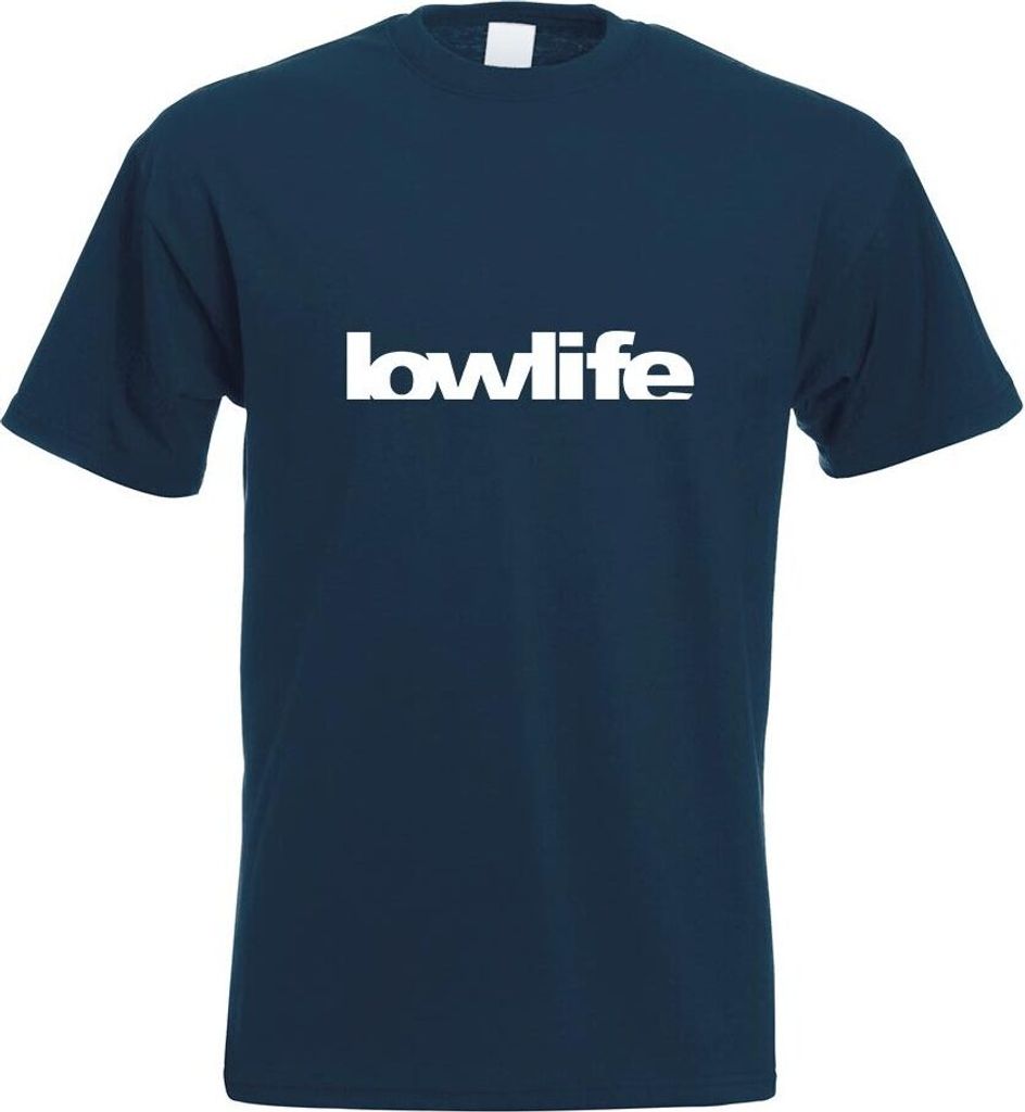 Kiwistar - T-Shirt - Navy - Lowlife - Low Standarts Motiv Bedruckt Funshirt Design Print - mit Motiv Bedruckt - Funshirt Design - Sport - Freizeit ...