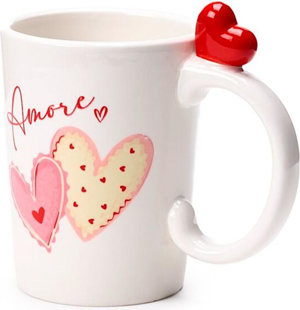 Puckator AMORE HERZEN Figurativer Keramikbecher 400 ml / Produktbild 