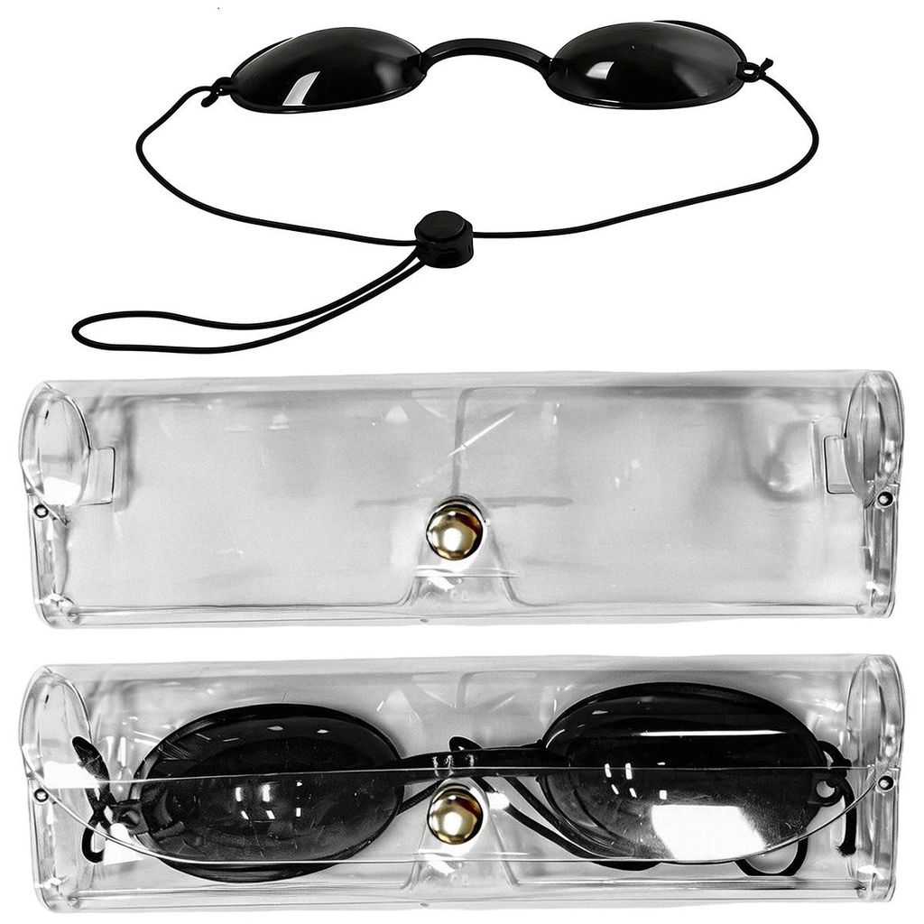 IPL Schutzbrille 2er Set, UV Schutz für Solarium & Kosmetik, aus Silikon, lichtdicht & bequem mit flexiblem Band