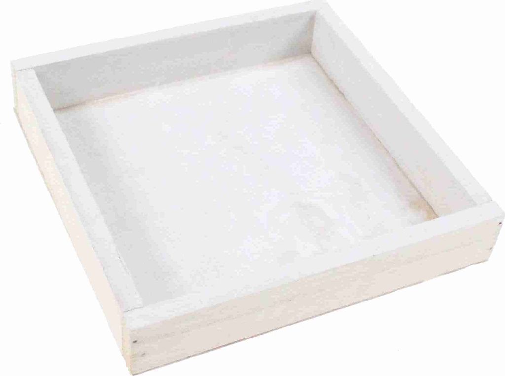 Holztablett quadratisch 16cm Deko Holz Tablett Platte Produktbild 