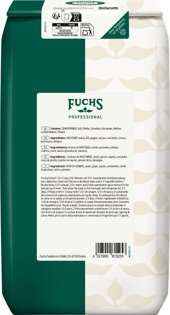 Fuchs Sauerbraten mélange d'épices aux arômes traditionnels Image du produit 