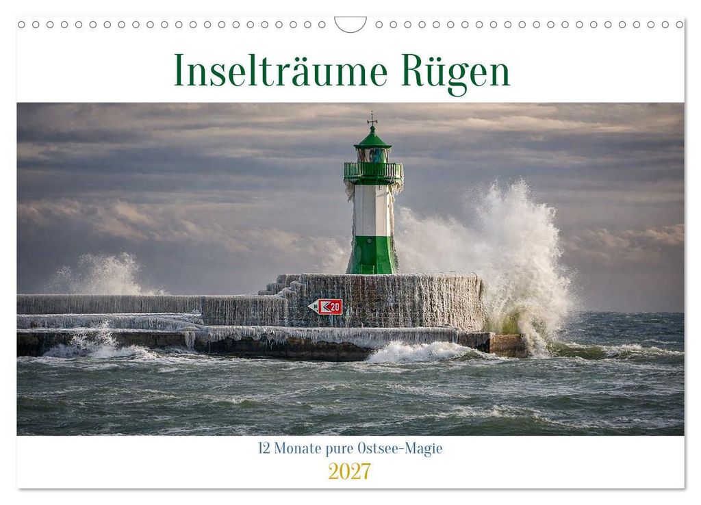 Inselträume Rügen – 12 Monate pure Ostsee-Magie (Wandkalender 2027 DIN A3 quer), CALVENDO Monatskalender