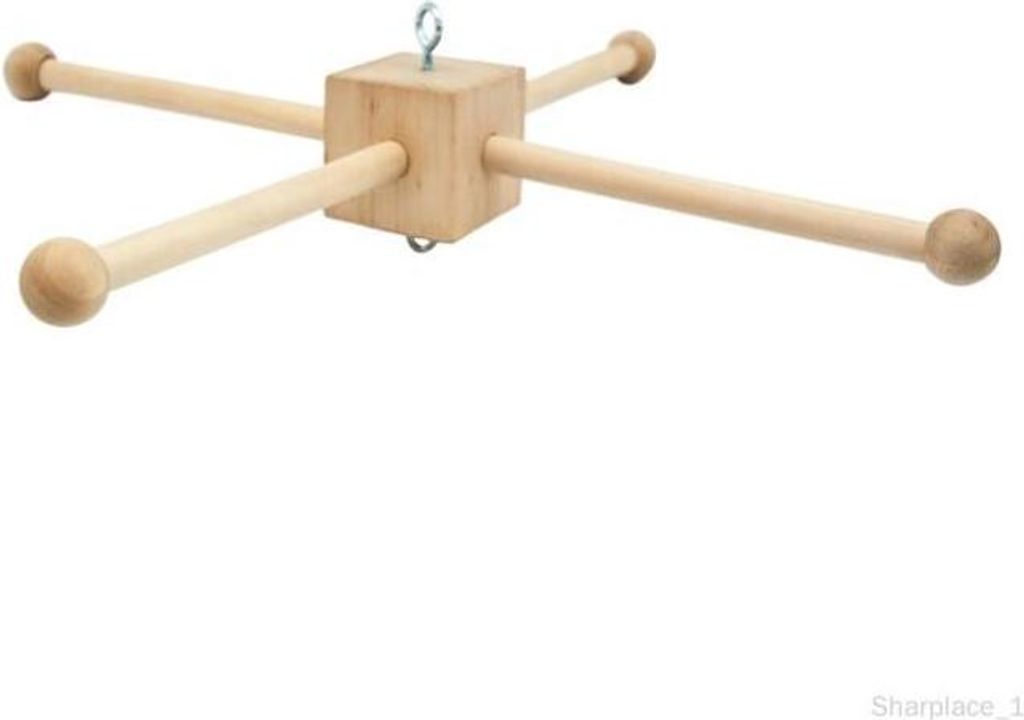 Mobile-Gestell aus Holz für Windspiel – Handgefertigt – Weiß