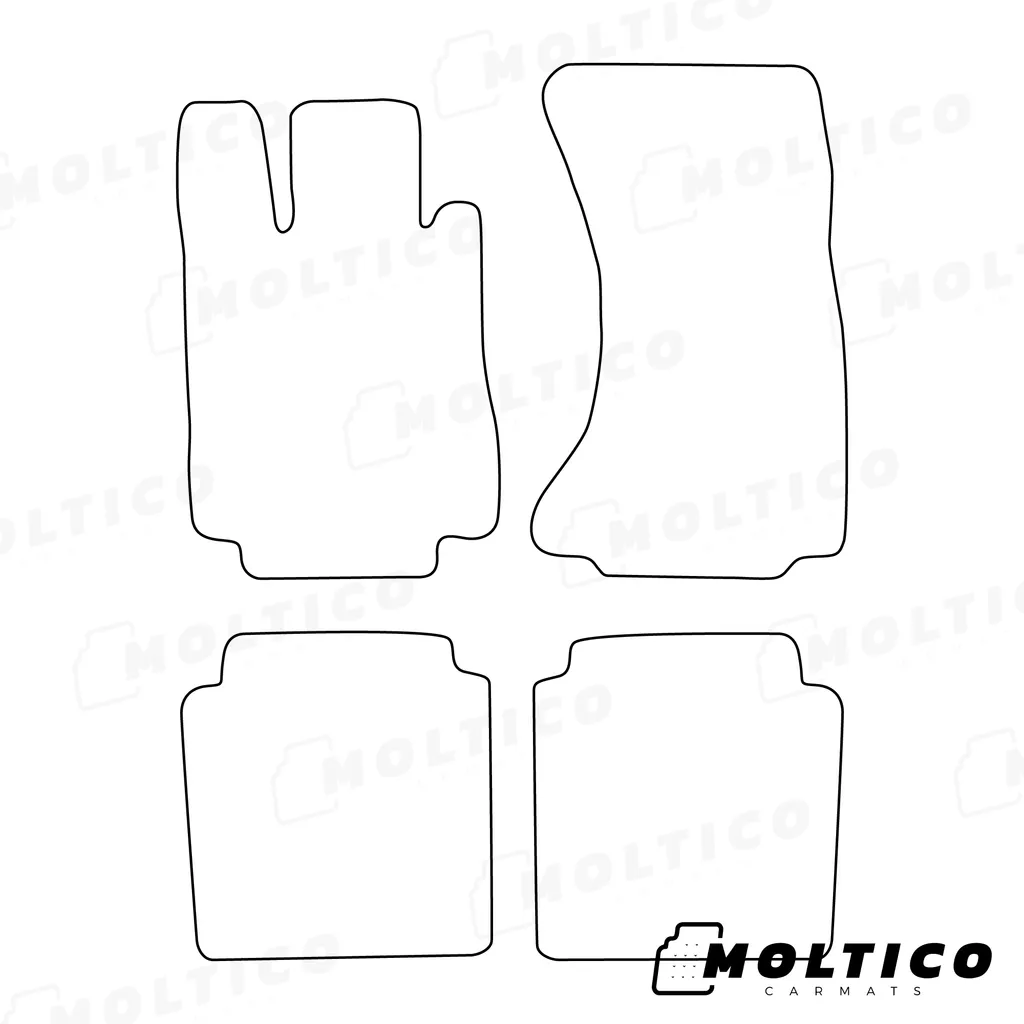 Tappetini Auto Nero Velours per Mercedes Classe S W220 Lunga 4-matic - 2