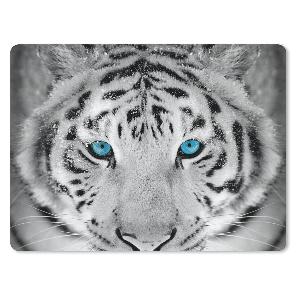 MuchoWow Mauspad Mousepad Tiger - Winter - Tiere 23x19 cm - Mousepads - Maus Mat - Pad - Mausunterlage - Schreibtischunterlage - Mauspad