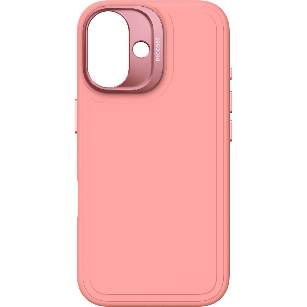 Decoded, Hülle für iPhone 16 Stacks Series MagSafe Silikon Antimikrobiell, Rosa