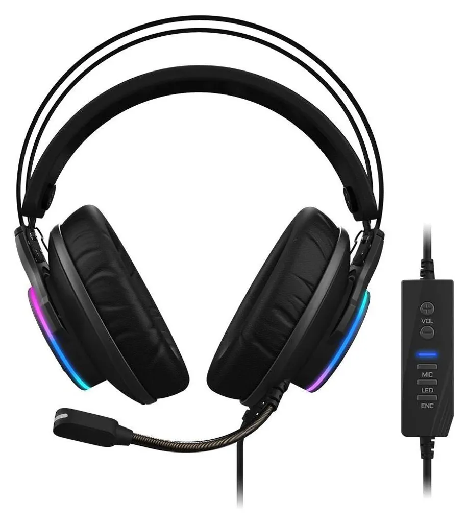 Casque de Jeu USB Gigabyte AORUS H1 Idéal pour Streaming et E-Sport Noir