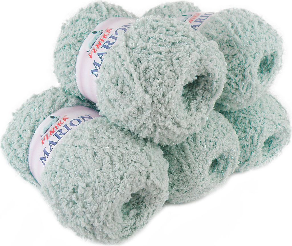 500g Kuschelwolle MARION m. Highlights, Plüsch-Wolle Strickgarn Paket - Farbwahl, Farbe:blaugrau