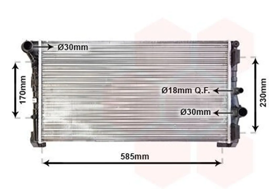 VAN WEZEL 73002088 Radiatore Raffreddamento Lancia Ypsilon 843 Musa 350