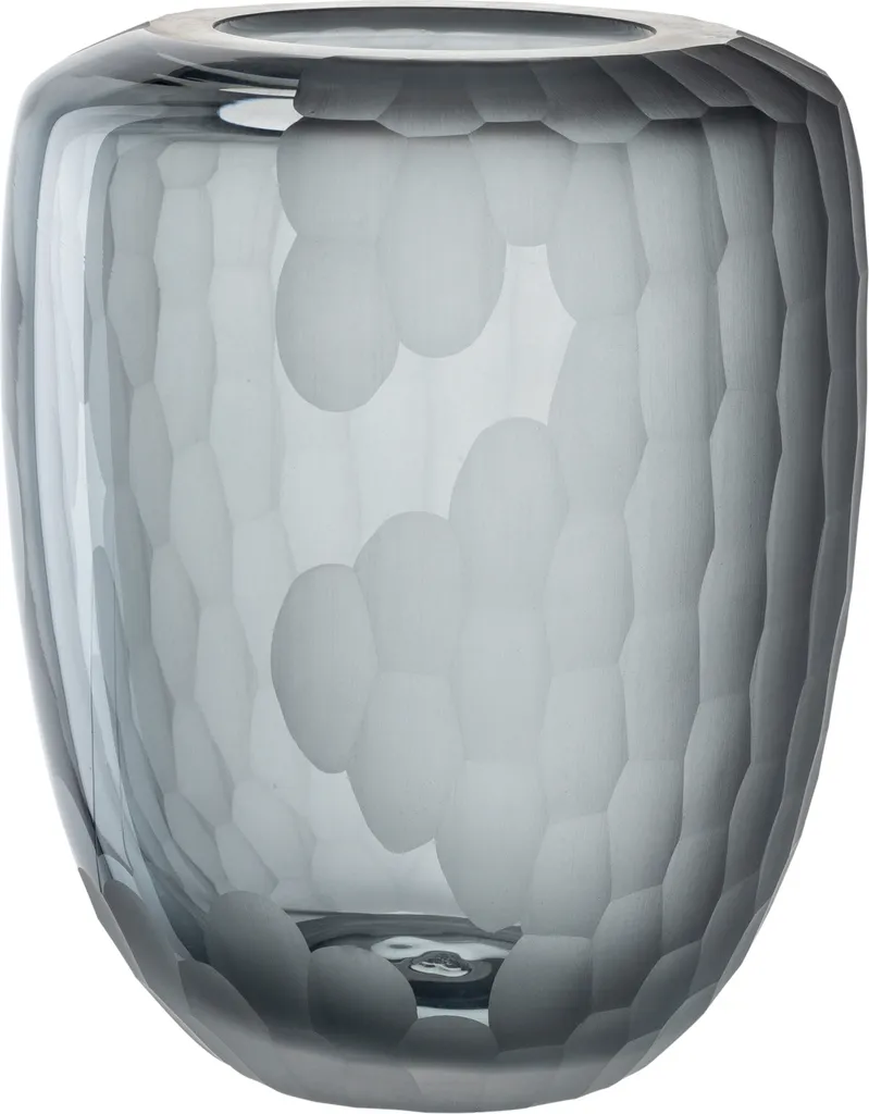 Vase Stable et Robuste en Verre Anthracite Leonardo Bellagio 23 x 17 cm