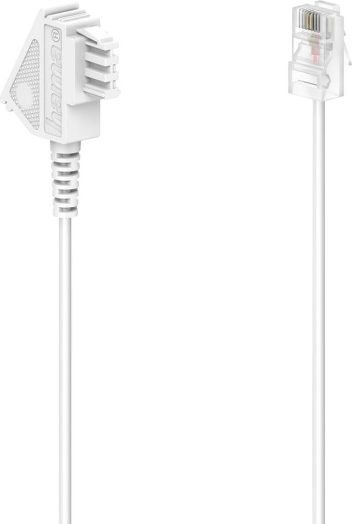 Hama DSL-Box-Kabel TAE-F - Modular-8p2c, 6 m, Weiß