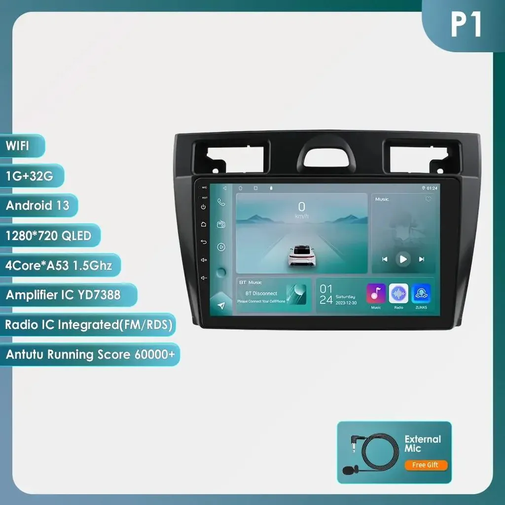 Mise à jour Bluetooth et CarPlay pour Ford Fiesta 2002-2008 Android - 2