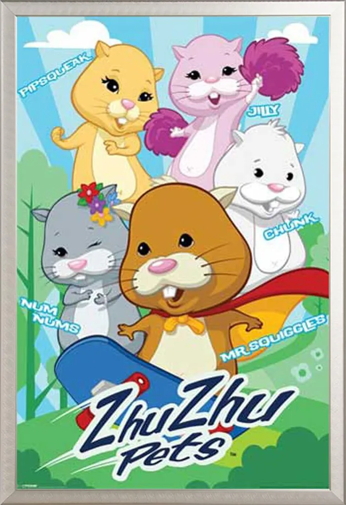 Poster Zhu Zhu Pets vitre acrylique et cadre interchangeable aluminium