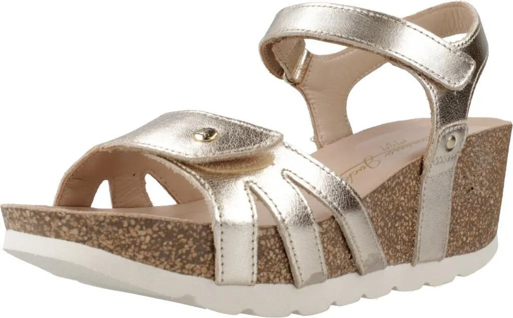 Sandales Romy Shine B1 Panama Jack : Confort Anatomique et Cuir Doré