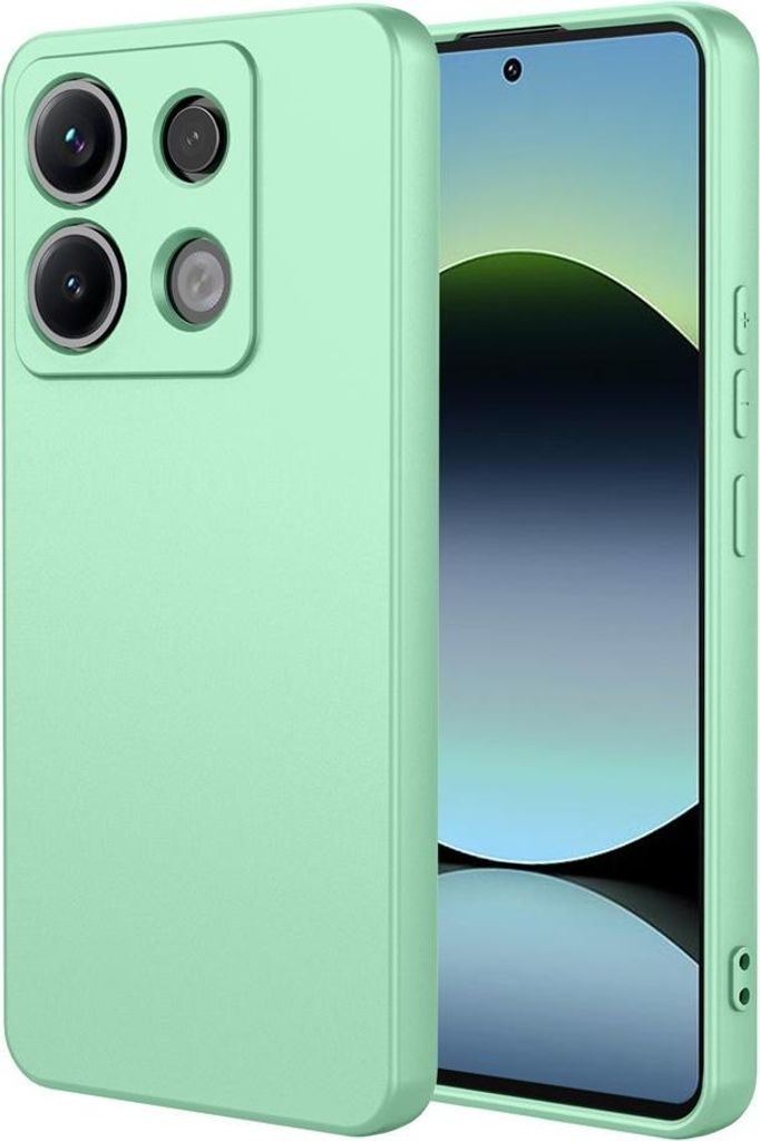 Hülle für Xiaomi Redmi Note 14S/13 Pro / Xiaomi Poco M6 Pro - Phonesta Soft Silk Silikon Back Cover - Matcha Grün
