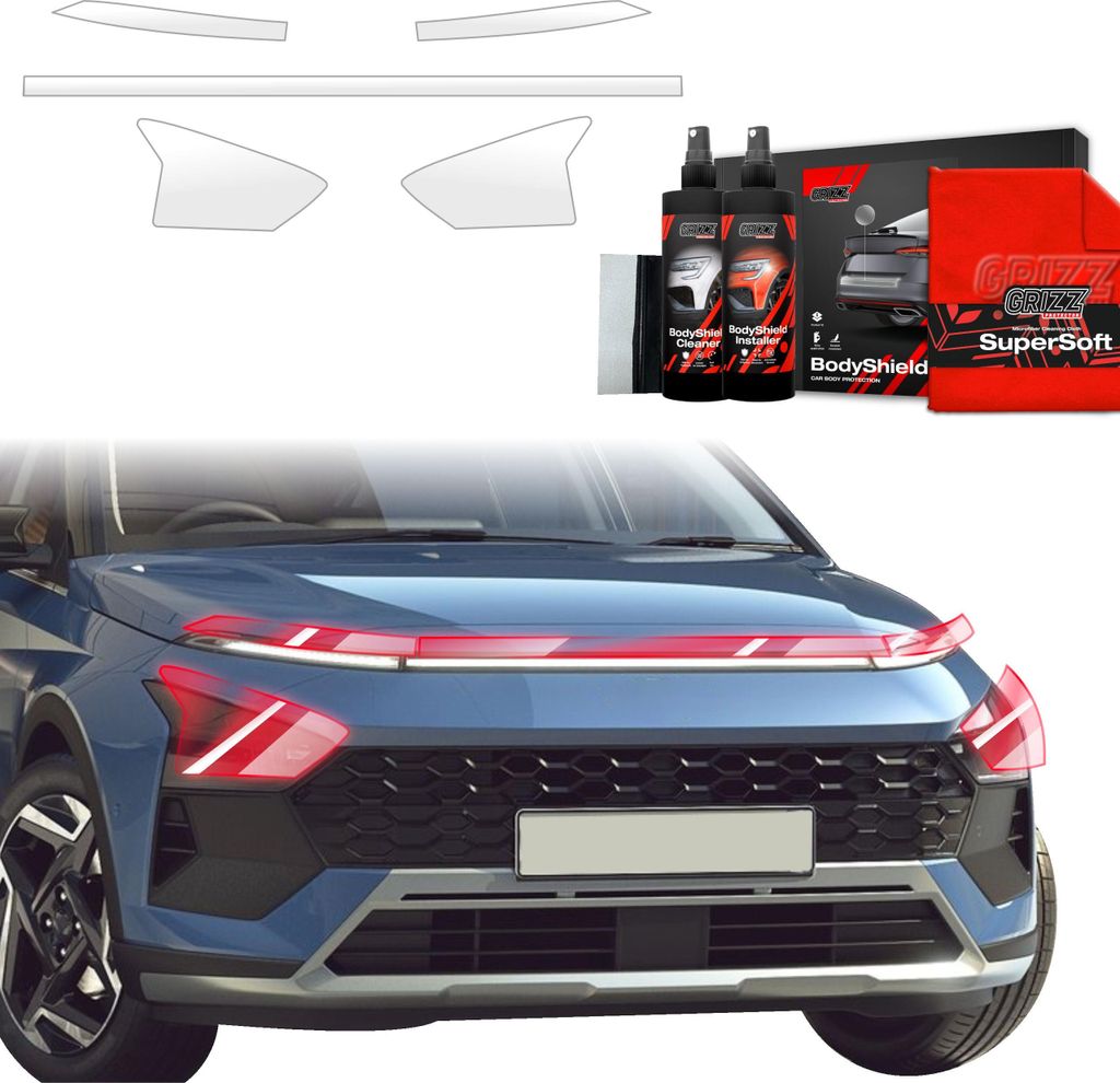 5in1 Schutzfolie für Scheinwerfer - Hyundai Bayon (2024-2025) Grizz Protector