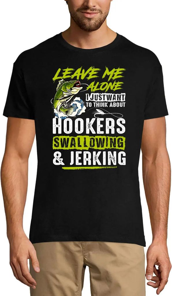 Herren Grafik T-Shirt Lass mich in Ruhe Humor Angeln Fischer – Leave Me Alone Humor Fishing Fisherman – Öko-Verantwortlich Vintage Jahrgang Ku...