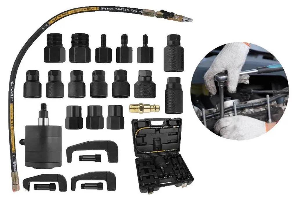 Kit d'extraction pneumatique pour injecteurs diesel - Coffret 24 pièces