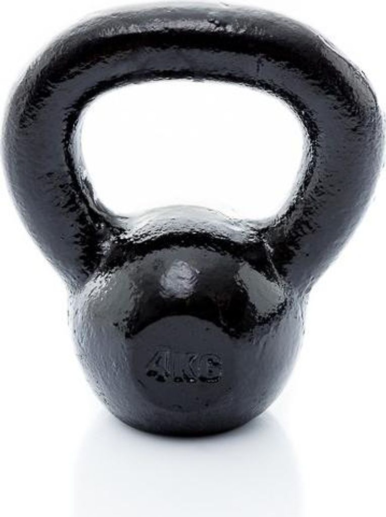Muscle Power Kettlebell Gusseisen Schwarz 4 kg