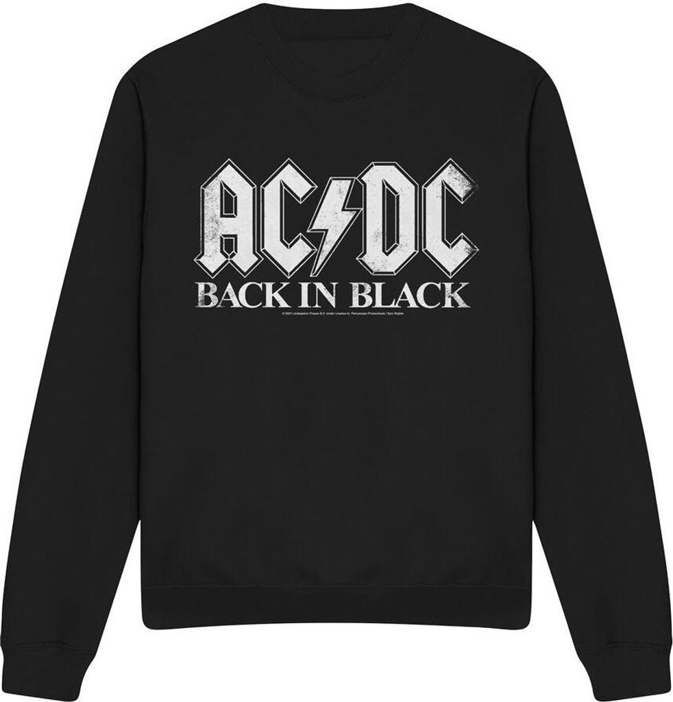AC/DC - "Back In Black" Sweatshirt für Herren/Damen Uni TV11180 (S) (Schwarz)