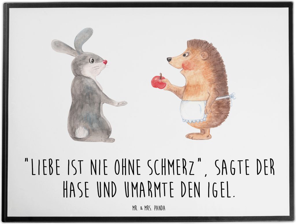 Mr. & Mrs. Panda malunterlage Hase Igel - Weiß - Geschenk, und, Trennungsschmerz, schreibtischunterlagen, tischschutz, Herzschmerz, Lustige Sprüc...