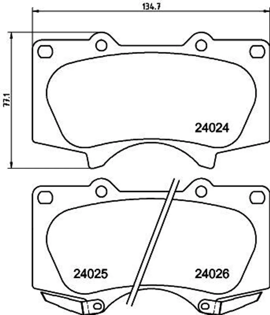 Plaquettes de frein HELLA 8DB 355 014-121 pour Hilux et 4 Runner