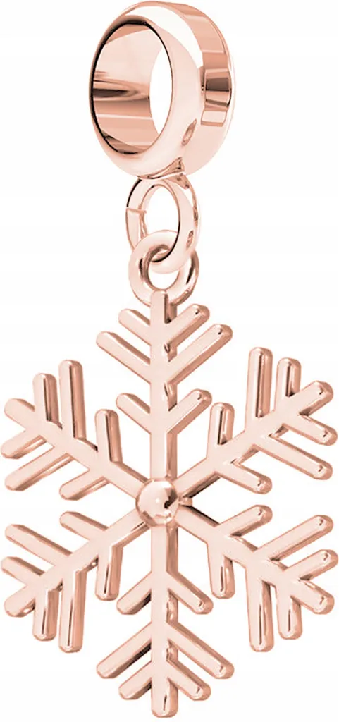 Ciondolo LAREZO Fiocco di Neve: Magia d'Inverno in Argento e Oro Rosa