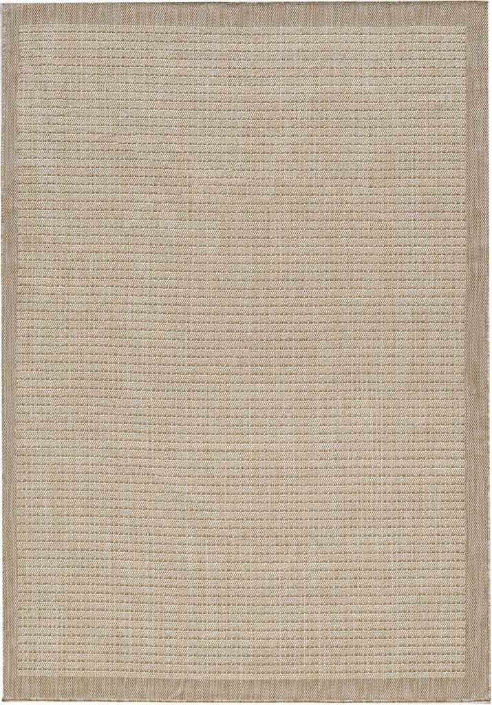 Villa Möbel Gizaro Wohnzimmer-Teppich, Outdoorteppich, Heat-Set, Einfarbig, Farbe:Beige, Grösse:80x250 cm