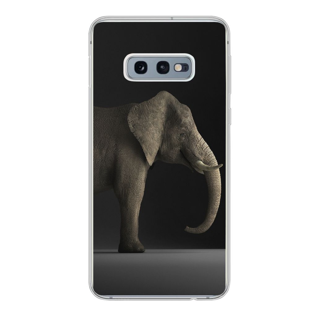 MuchoWow Handyhülle Schutzhülle Hülle für Samsung Galaxy S10e Elefant - Tiere - Licht Silikon Softcase Handy Hülle - Handy