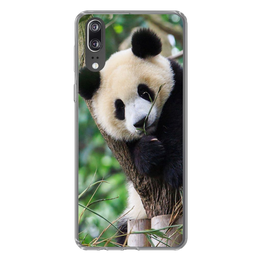 MuchoWow Handyhülle Schutzhülle Hülle für Huawei P20 Panda - Tiere - Dschungel - Natur Silikon Softcase Handy Hülle - Hardcover