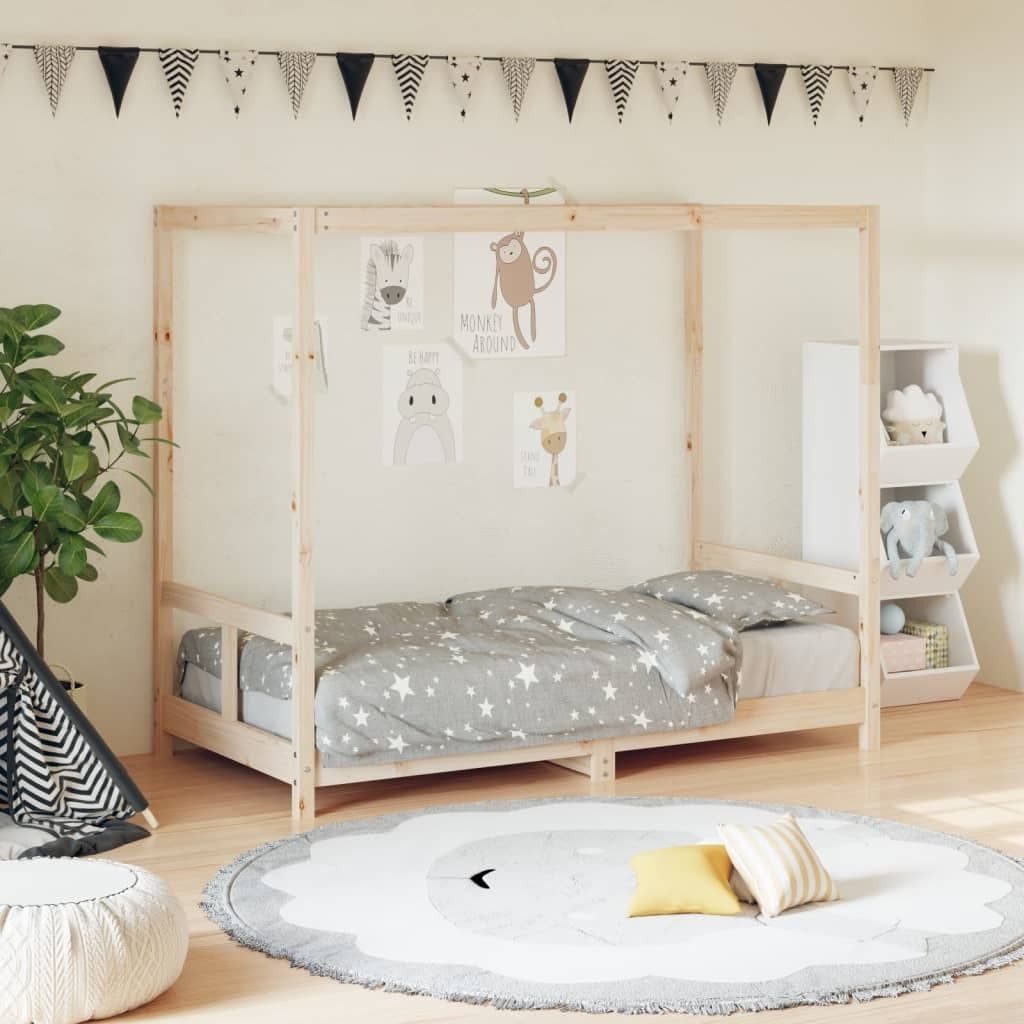 "2026 Promotion" Kinderbett 80x160 cm Massivholz Kiefer - Kinderbetten CC29874