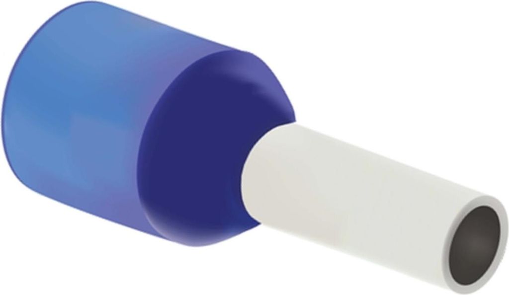 Aderendhülsen DIN 46228 Teil 4 isoliert, Größe N, Farbe Kodierung DIN Querschnitt 2,5mm² blau - 1 Stück