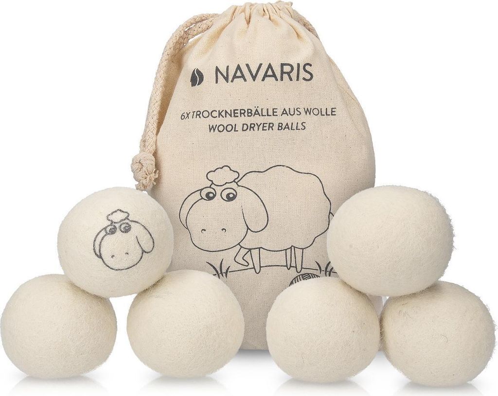 Navaris Trocknerbälle 6er Pack ökologisch - Ball für Produktbild 